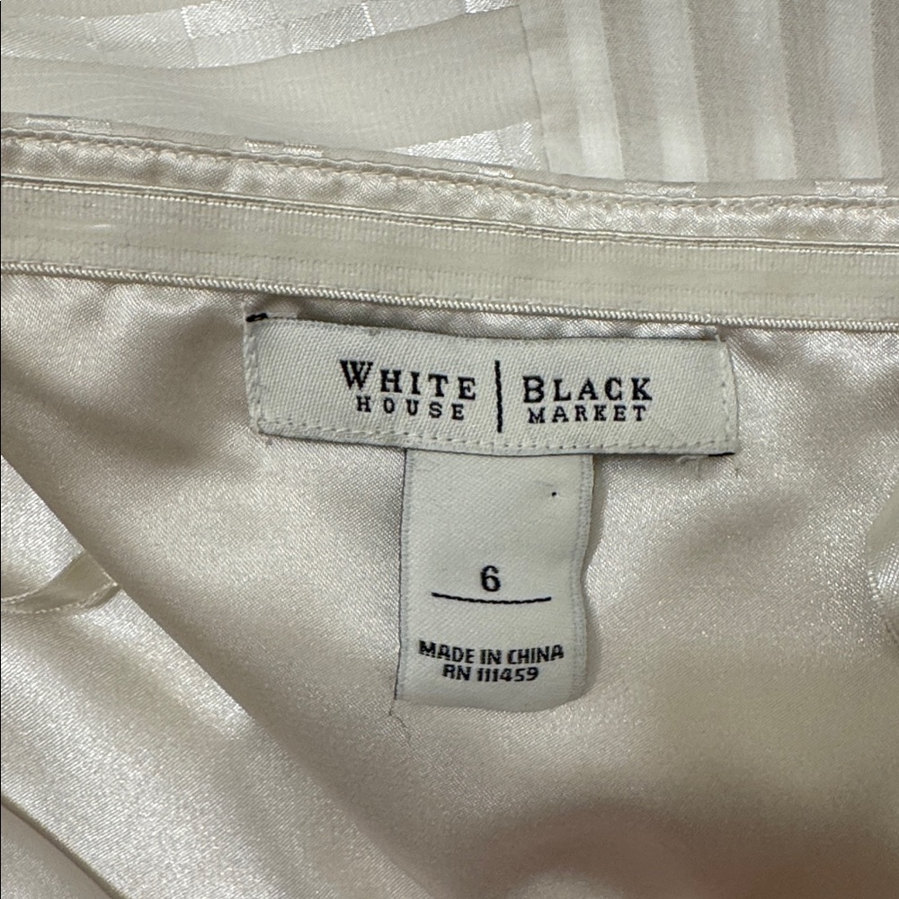 White House Black Market Strapless Cream Dress - Picture 6 of 8